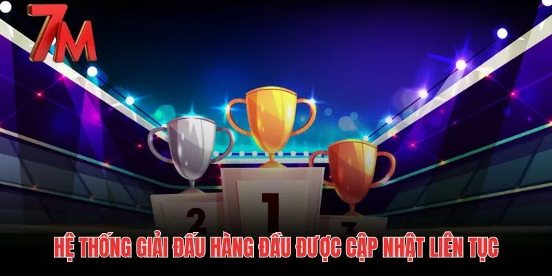 Dữ liệu giải đấu hàng đầu trên bảng xếp hạng trực tuyến